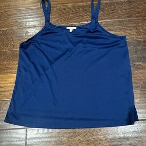 Elegant DB Navy‎ Blue silky Women's Top size 2XL
